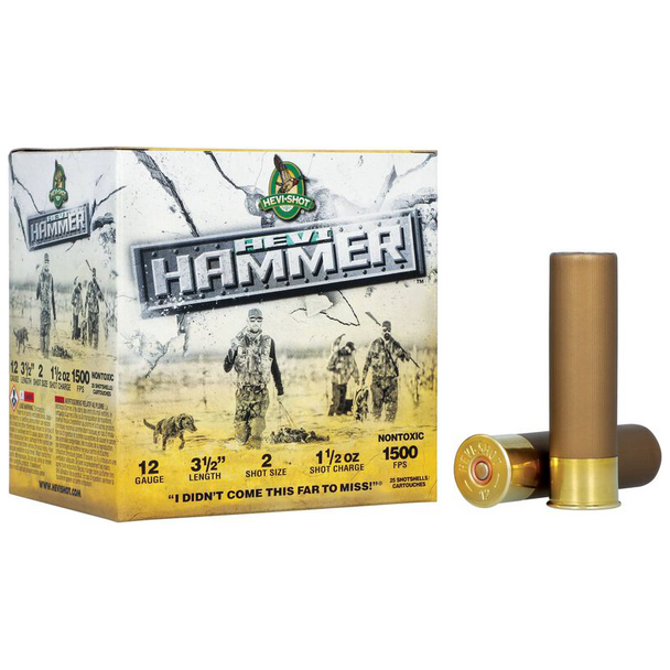 HEVI-Shot HEVI-Hammer Ammunition: 12 Gauge, 3-1/2", BB, Bismuth / Steel, Non-Toxic, 1-1/2 oz, 1500 fps, Model HS28388