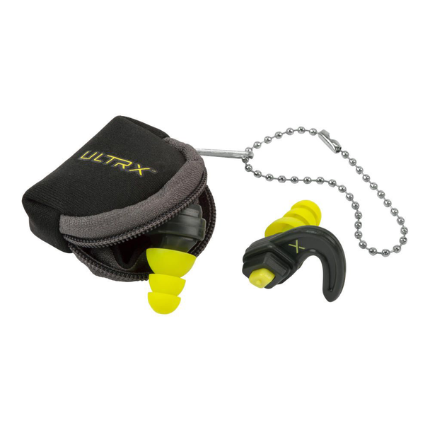 ULTRX Shift Adjustable Protection Ear Plugs, Grey / Yellow