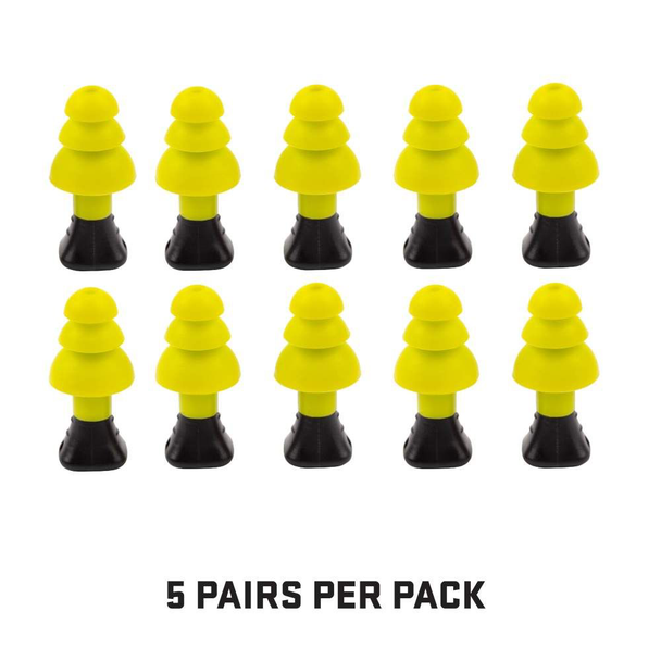 ULTRX Silicone Ear Plugs, Yellow: 5 Pairs