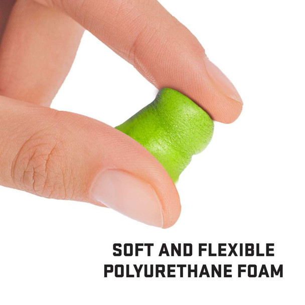 ULTRX Tapered Foam Ear Plugs, Lime: 6-Pairs