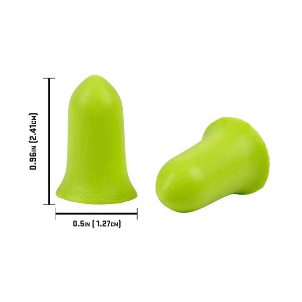 ULTRX Tapered Foam Ear Plugs, Lime: 50-Pairs