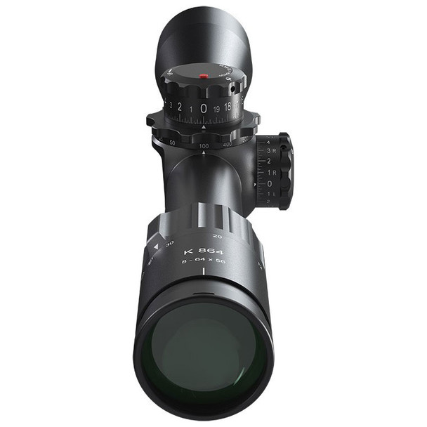 KAHLES K864 (RSW) 8-64x56 SFP Riflescope: 36mm Tube, CCW, MOAK+ Reticle, Model 10724