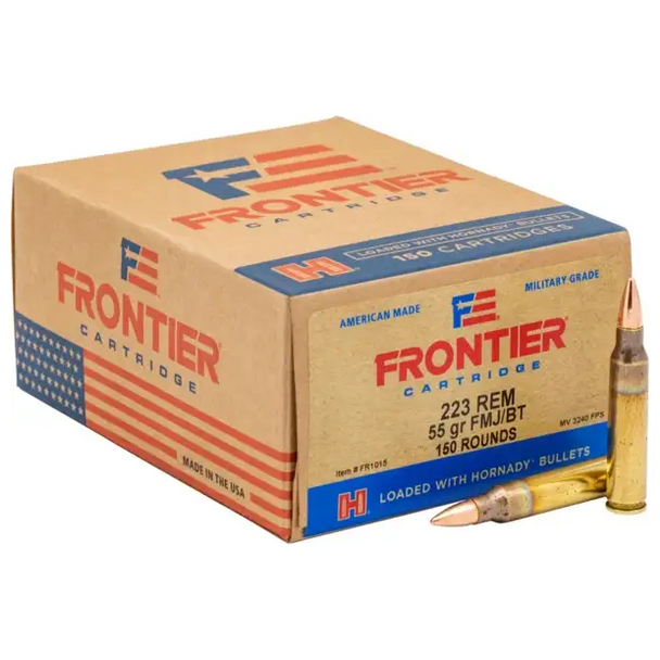 Hornady Frontier Cartridge Ammunition: 223 Rem, 55 gr, FMJ, 3240 fps, Model FR1015