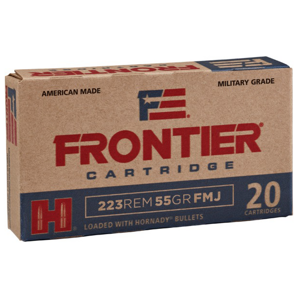 Hornady Frontier Cartridge Ammunition: 223 Rem, 55 gr, FMJ, 3240 fps, Model FR100