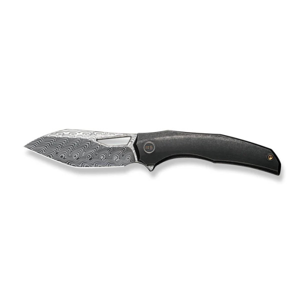WE Knife Ignio Mystery Box Black Titanium Handle (3.3" Hakkapella Damasteel Blade) Model WE22042B-DS1 MB
