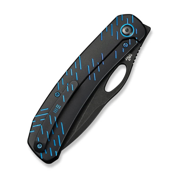 WE Knife Inmate Front Flipper & Thumb Hole Knife Titanium Handle (3.7" CPM 20CV Blade) Model WE23096B-2