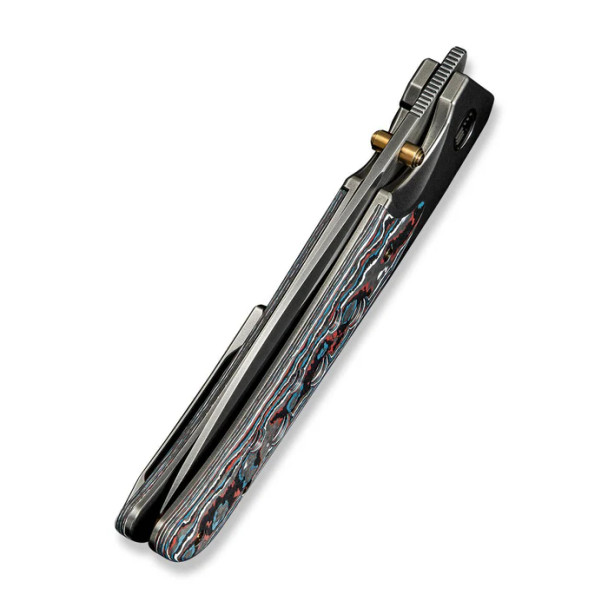 WE Knife WEKNIFE WE-Guthrie Thumb Stud & Front Flipper Knife Titanium & FatCarbon Fiber Handle (3.94" CPM 20CV Blade) Model WE23072B-3