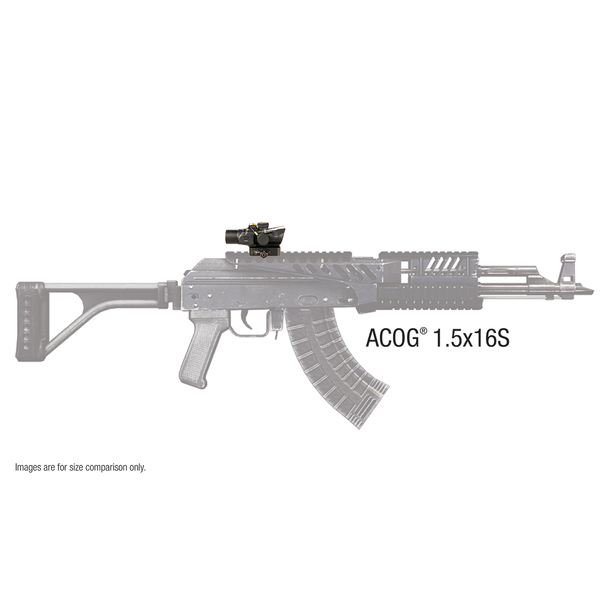 Trijicon 1.5x16S Compact ACOG Scope: Dual Illuminated Red Horseshoe 55gr 223 Reticle, Model TA44-C-400331