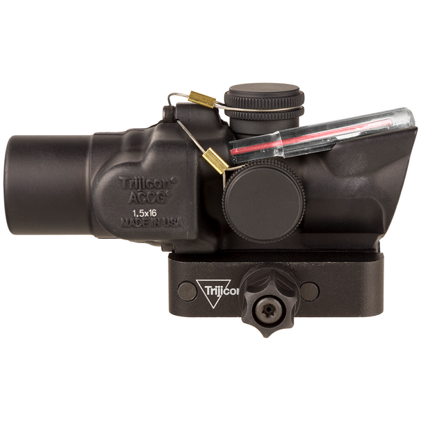 Trijicon 1.5x16S Compact ACOG Scope: Dual Illuminated Red Horseshoe 55gr 223 Reticle, Model TA44-C-400331