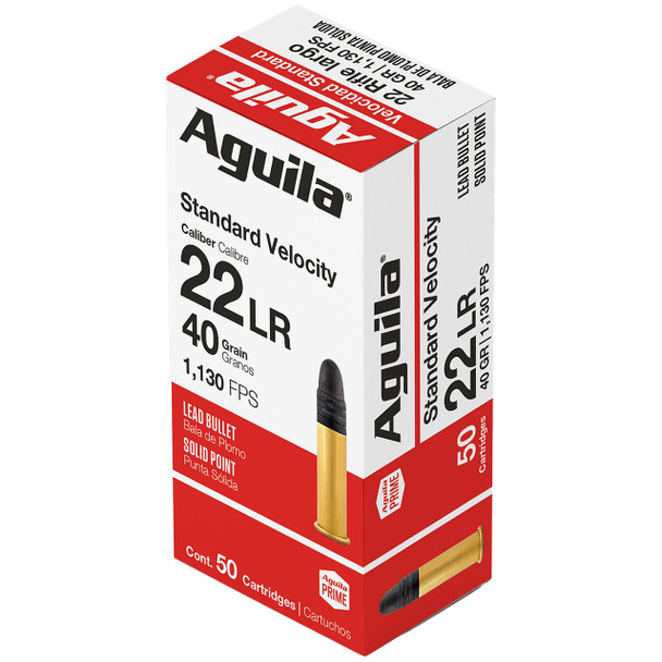 Aguila Super Extra Ammunition: 22 LR, 40 gr, Lead Round Nose, 1130 fps, Model 1B220332