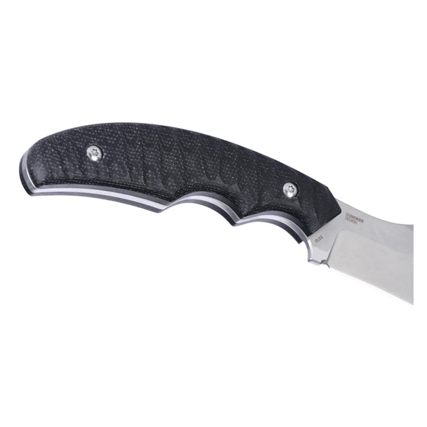 CRKT Burrower: Plain Edge, Stonewash Blade, Black Micarta Handle, Model 3610