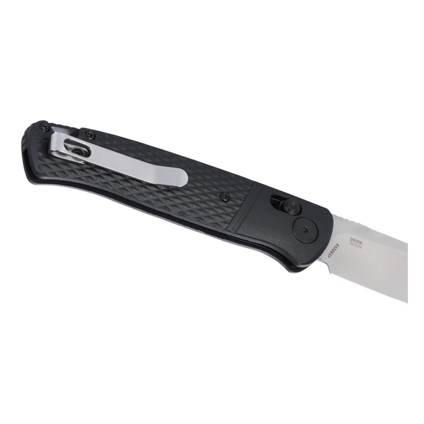 CRKT Counterpart Crossbar Lock Knife: Drop Point, Plain Edge, Satin Blade, Black GRN Handle, Model K430KXP