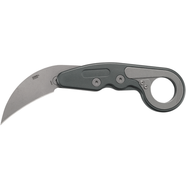 CRKT Provoke Compact Aluminum, Tactical Morphing Karambit Knife: Plain Edge, Stonewash Blade, Model 4045