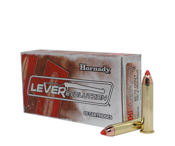 Hornady LEVERevolution Ammunition: 45-70 Government, 250 Grain, MonoFlex, 640 m/s