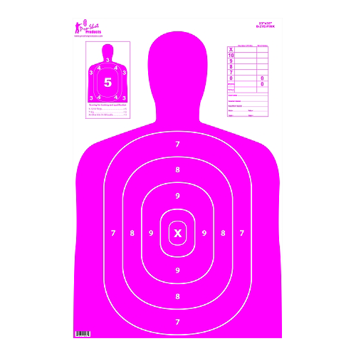 Pro-Shot B-27E 23"x35" Pro Silhouette Target, Pink: 5 Pack