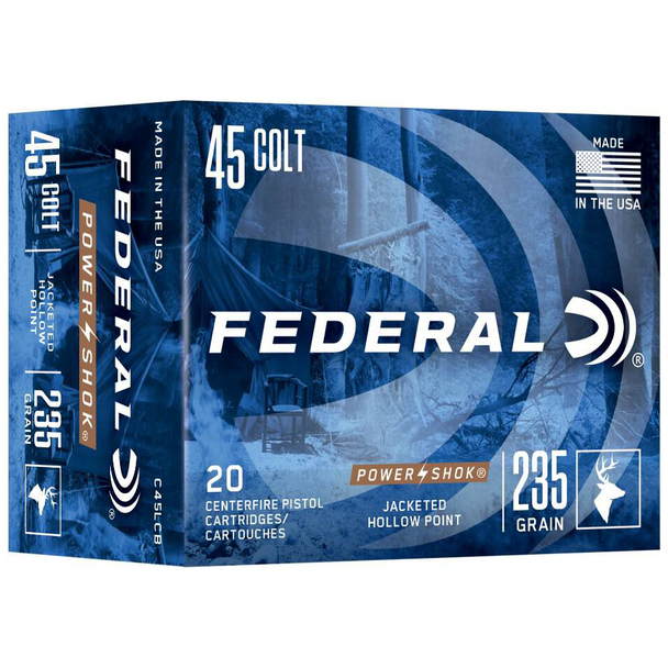 Federal Personal Defense HST Ammunition: 45 Colt, 235 gr, Jacketed Hollow Point, 850 fps, Model C45LCB