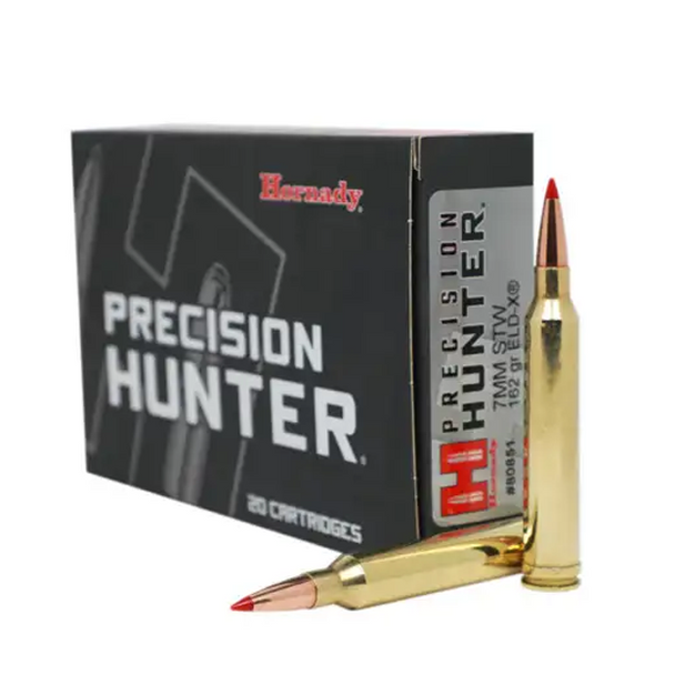 Hornady Precision Hunter Ammunition: 7mm STW, 162 gr, ELD-X, 3050 fps, Model 80851