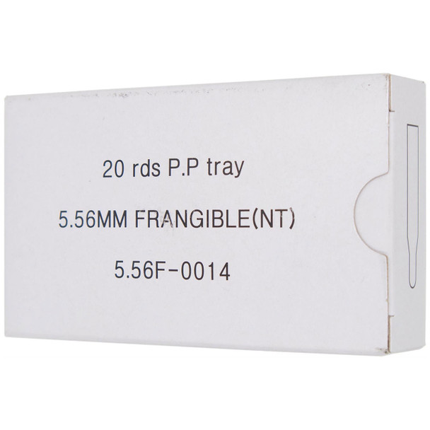 PMC Frangible Ammunition: 5.56 NATO, 45 gr, Frangible, Model 556FRANG