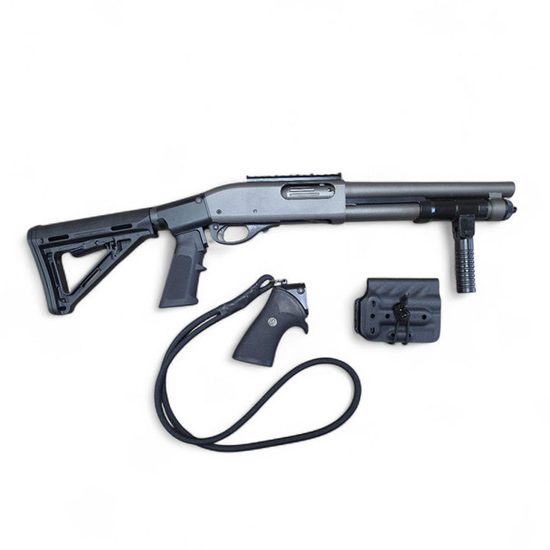S&J Hardware 870 MCS Shotgun, Tungsten: 12 Gauge-3.5", 10" Barrel, Model MCS870-10-PM-M4-TU