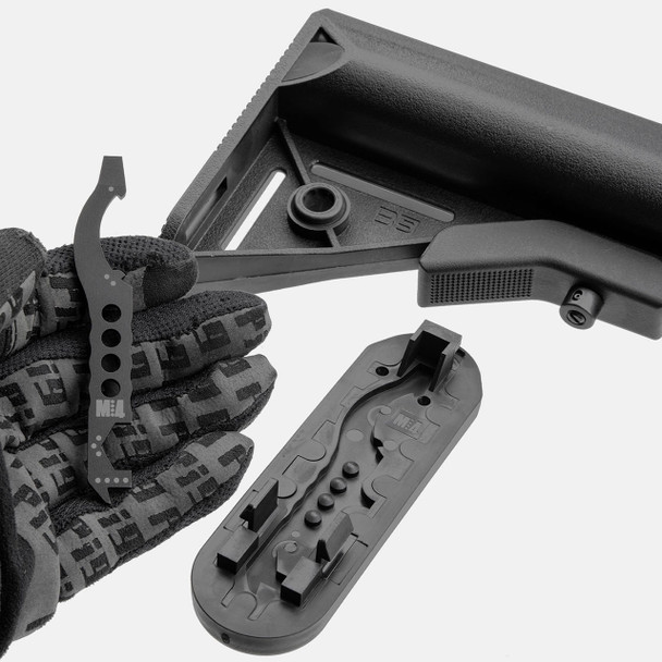 B5 Systems Enhanced SOPMOD Stock, Wolf Grey | SOP-1188