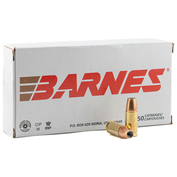 Barnes Defense JHP Ammunition: 9mm Luger, 124 gr, Sierra JHP, 1090 fps | 32516