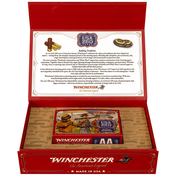 Winchester AA - 250th Anniversary Edition Ammunition: 12 Gauge, 2-3/4", #8 Lead, 1-1/8 oz, 1145 fps | AA12250