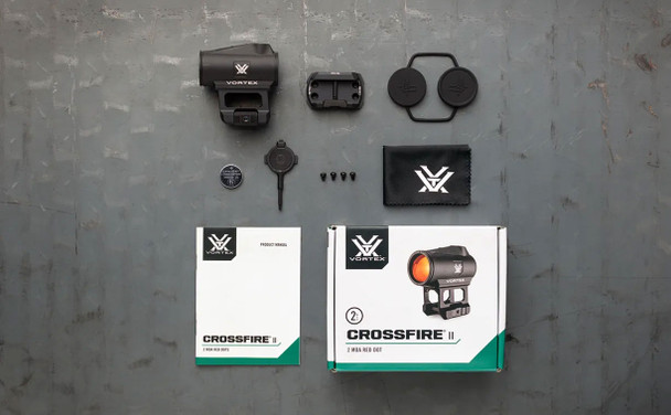 Vortex Optics Crossfire II Red Dot Sight, Black: 2 MOA Dot Reticle | CF2-RD2