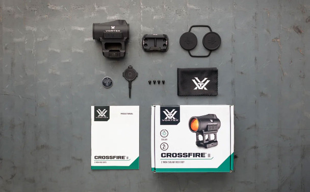 Vortex Optics Crossfire II Solar Red Dot Sight, Black: 2 MOA Reticle | CF2-RD2-SLR