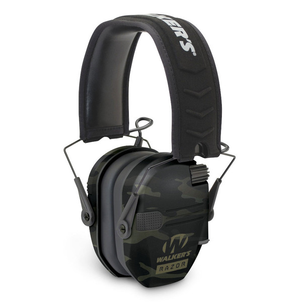 Walker's Razor Slim Electronic Ear Muffs, MultiCam Black