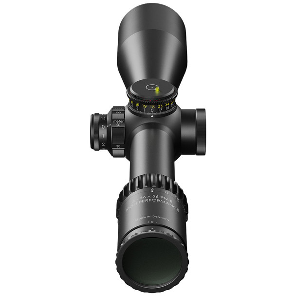 Schmidt & Bender PM II High Performance 6-36x56 FFP Riflescope: 34mm Tube, MSR2 Reticle, DT35 MTC LT / ST ZC CT (0.1 mrad) / CCW Turret | 163-911-862-F1-E8