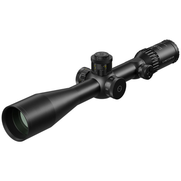 Schmidt & Bender PM II High Power LP 5-45x56 FFP Riflescope: 34mm Tube, LRR-MIL Reticle, MT II MTC LT / DT II+ ZC LT (0.05 mrad) / CCW Turret | 666-911-41C-I1-H5
