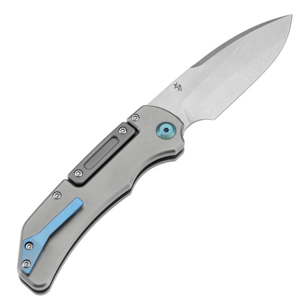 Kansept Hazard | Bali Lock | Stonewashed Titanium Handle | 3.63" CPM S35VN | Steven Dunnuck Designed | K1104H1