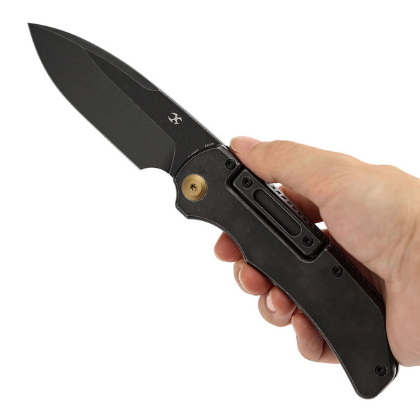 Kansept Hazard | Bali Lock | Blackwash Titanium Handle | 3.63" CPM S35VN | Steven Dunnuck Designed | K1104H3