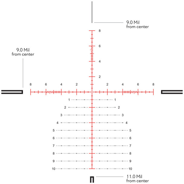 Hawke Vantage HD 3-15x44 SF Riflescope: 34mm Tube, Illum Mil Pro II Reticle, FFP | 14620