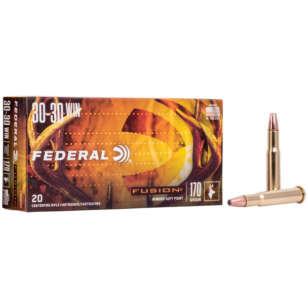 Federal Fusion Rifle Bulk Ammunition: 30-30 Win, 170 Grain, Fusion Soft Point, 2200 fps, Qty: 200 | F3030FS2