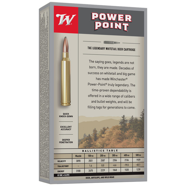 Winchester Power-Point Bulk Ammunition: 7mm Rem Mag, 150 Grain, Power-Point, 3090 fps, Qty: 200 | X7MMR1