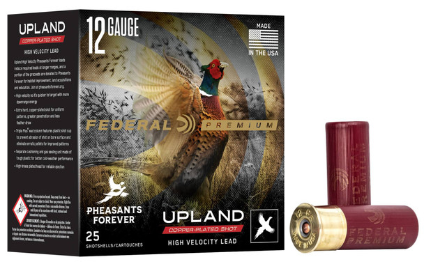 Federal Upland Pheasants Forever High Velocity Bulk Ammunition: 12 Gauge, 4 Shot, 2-3/4 in, 1 1/4 oz, 1500 fps, Qty: 250