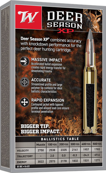 Winchester Deer Season XP Bulk Ammunition: 30-06 Springfield, 180 Grain, Extreme Point, 2750 fps