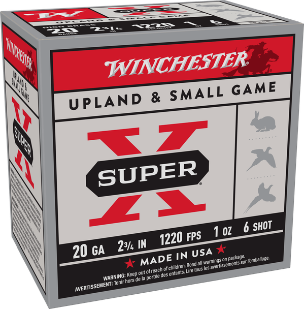 Winchester Super-X Bulk Ammunition: 20 Gauge, 2.75", 6 Shot, 1 Ounce, 1220 fps
