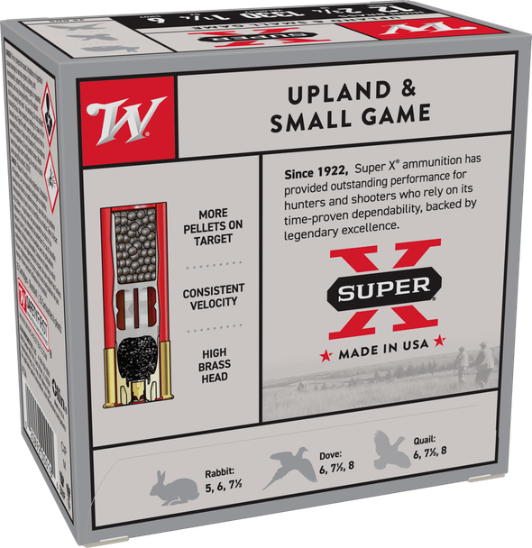 Winchester Super-X Bulk Ammunition: 12 Gauge, 2.75", 6 Shot, 1 1/4 Ounce, 1330 fps