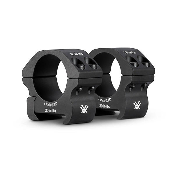 Vortex Optics Pro Series Rings: 1" Tube, 0.75" (Low) | PR1-L