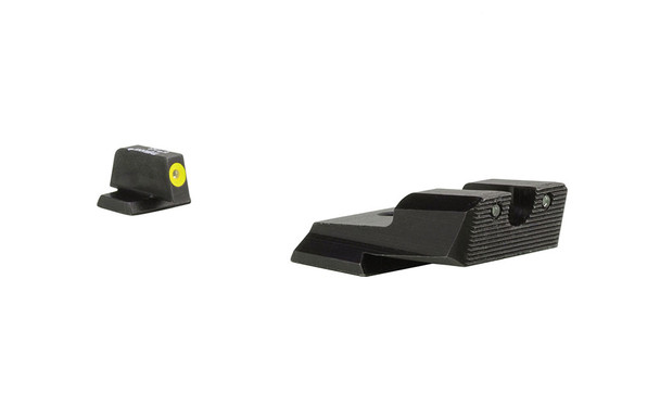 Trijicon HD XR Night Sights - S&W M&P / SD9 / SD40, Front: Yellow Outline / Green Tritium, Rear: Black Outline / Green Tritium