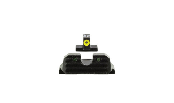 Trijicon HD XR Night Sights - S&W M&P / SD9 / SD40, Front: Yellow Outline / Green Tritium, Rear: Black Outline / Green Tritium
