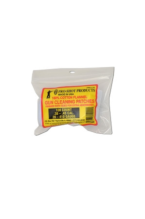 Pro-Shot Products Cleaning Patches .38-.45 Cal. / .20-.410 Ga. 100CT.