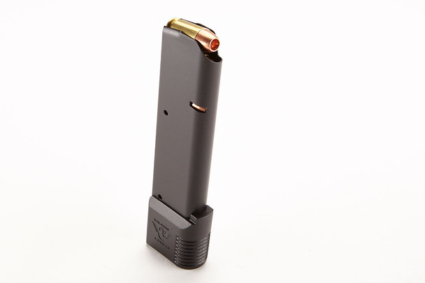 Wilson Combat 1911 Magazine - 45 ACP, Full-Size, 10 Round, Wrap-Around Base Pad, Black Fluoropolymer Finish