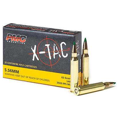 PMC X-TAC 5.56mm Ammunition: 62 gr, LAP, Model 5.56K