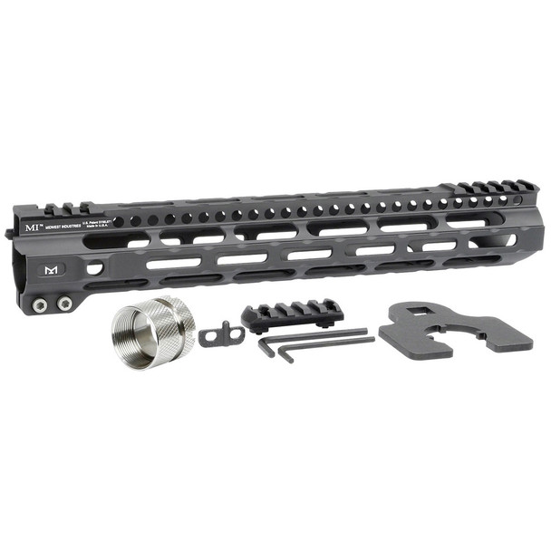 Midwest Industries AR15 Ultra Lightweight One Piece Free Float Handguard - 12.625", Aluminum, M-LOK