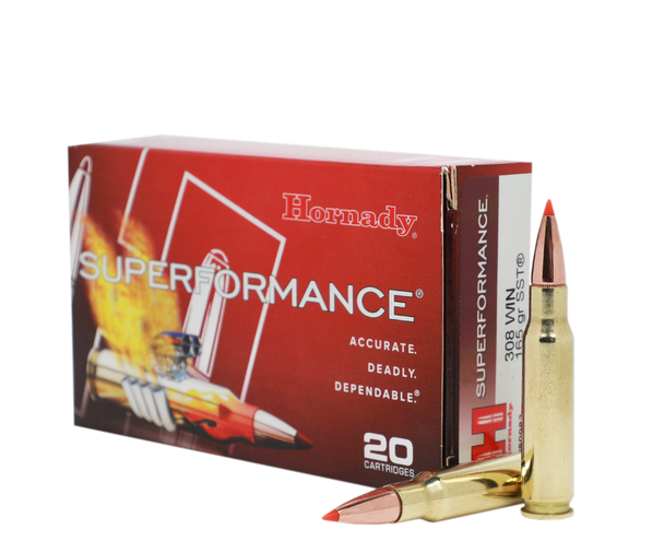 Hornady Superformance Ammunition: 308 Win, 165 Grain, SST, 2840 fps