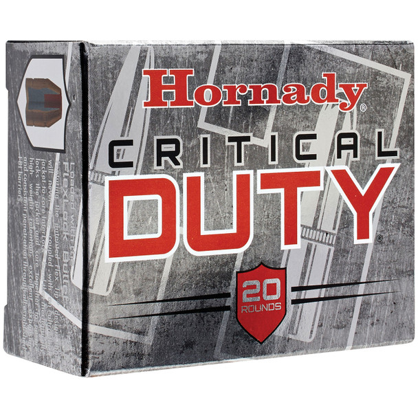 Hornady Critical Duty Ammunition: 10mm Auto, 175 Grain, FlexLock, 1160 fps