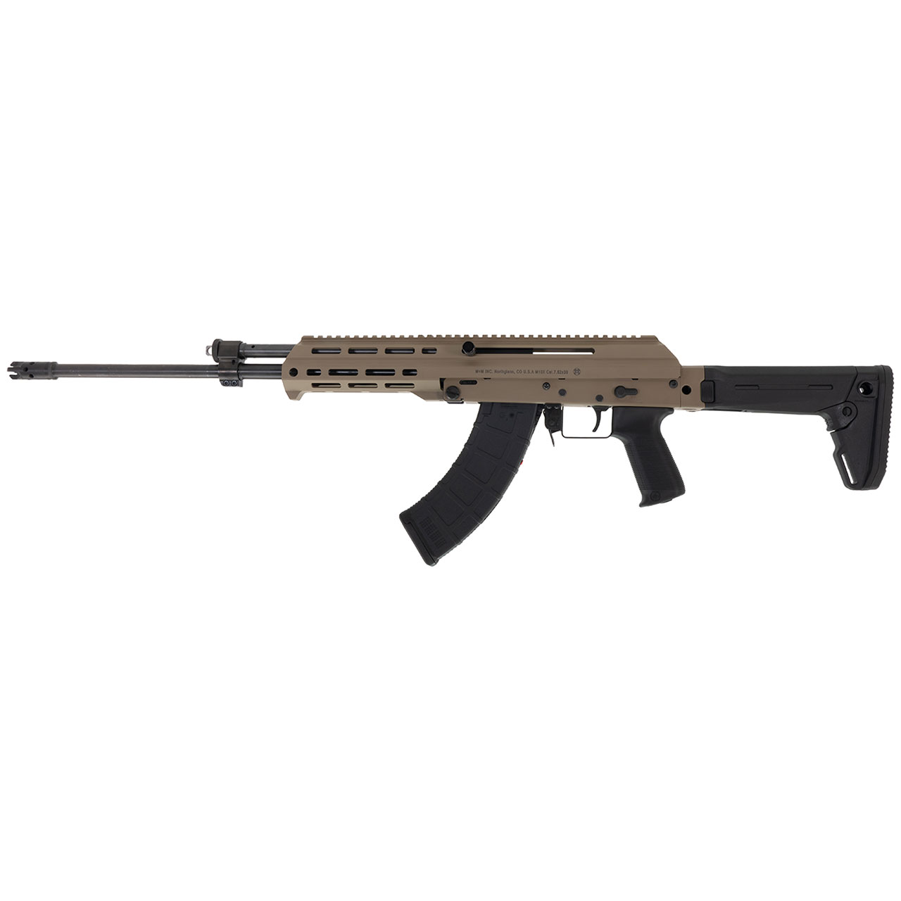 M+M Industries M10X-Z Short Handguard Rifle, FDE - 7.62x39mm, 18.6